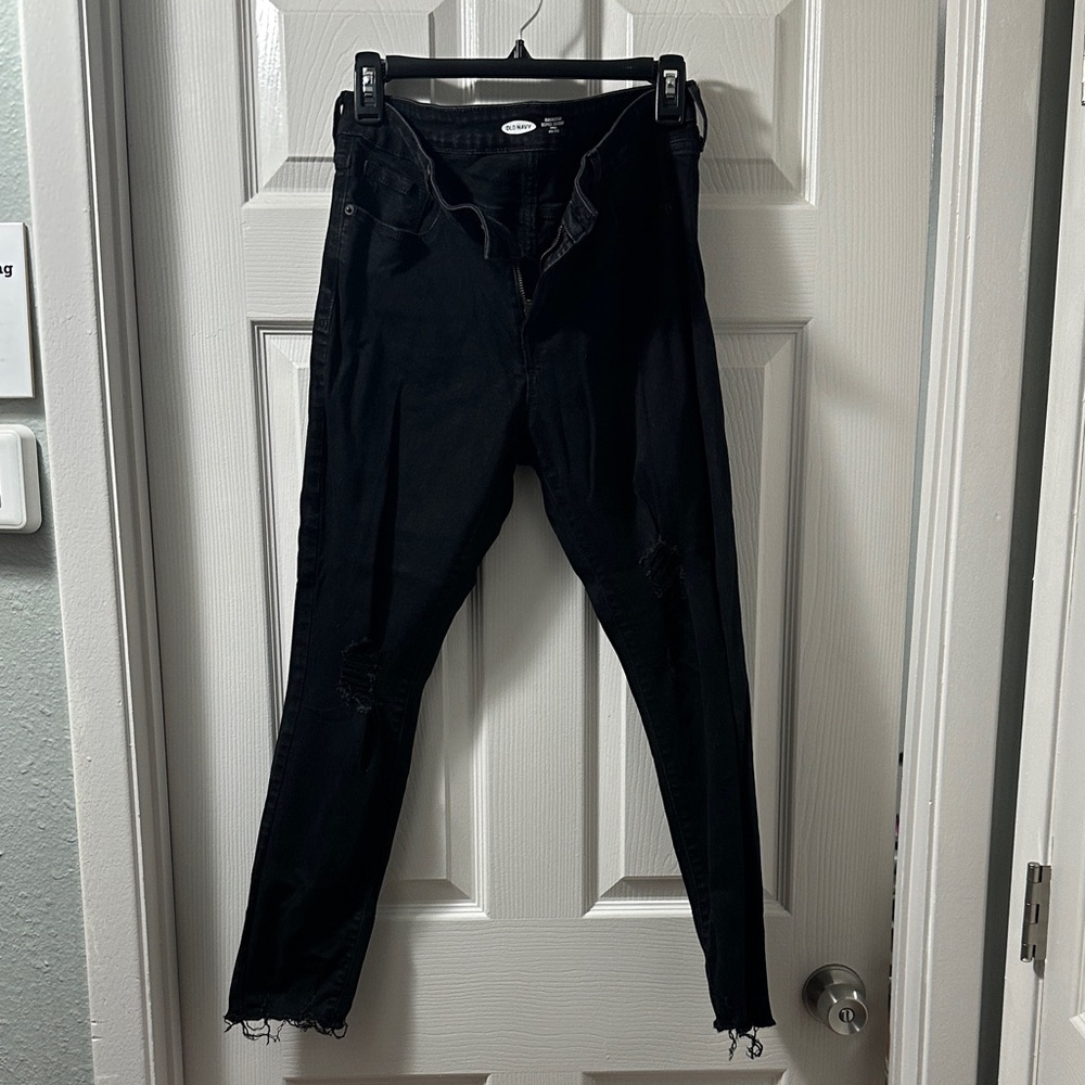 Old Navy Black Rockstar Super Skinny Jeans